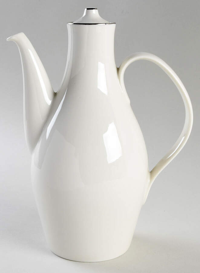 Symmetra (Platinum) Coffee Pot & Lid by Castleton (USA)-1