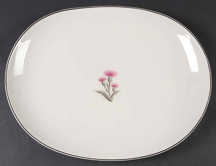 Thistle 15" Oval Serving Platter by Castleton (USA)-1