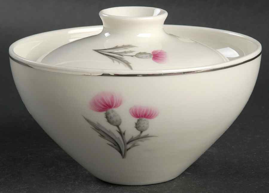 Thistle Sugar Bowl & Lid by Castleton (USA)-1