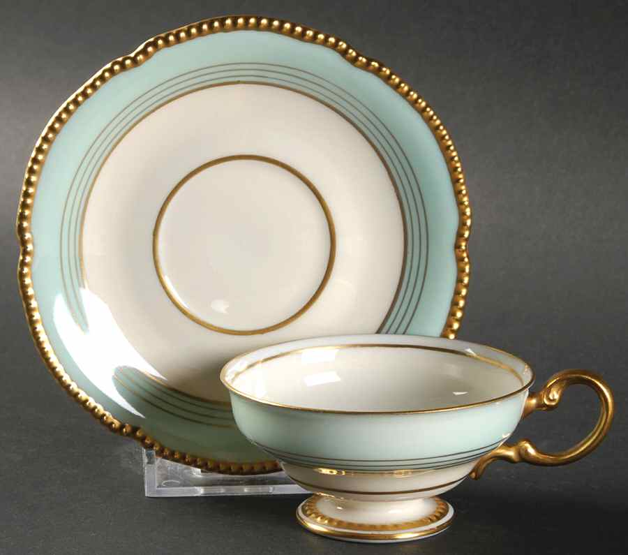 Tremont Footed Demitasse Cup & Saucer Set by Castleton (USA)-1
