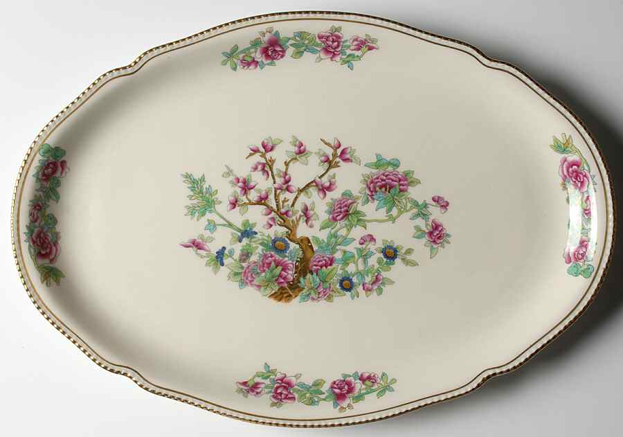 Tree of India 16" Oval Serving Platter by Castleton (USA)-1