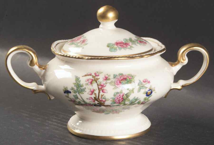 Tree of India Sugar Bowl & Lid by Castleton (USA)-1