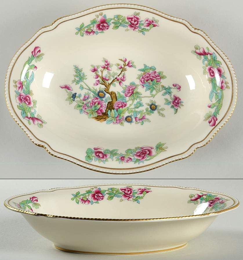 Tree of India 11" Oval Vegetable Bowl by Castleton (USA)-1