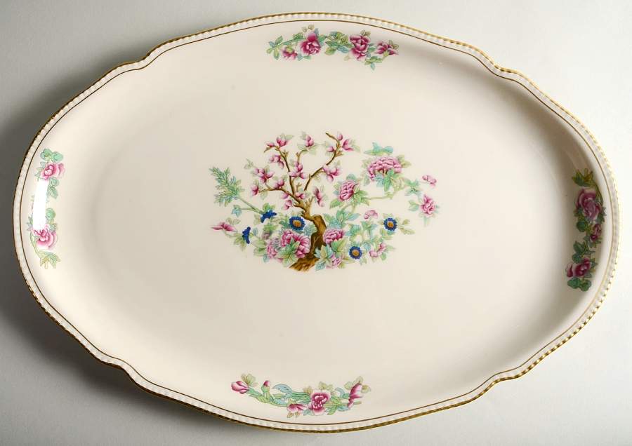 Tree of India 19" Oval Serving Platter by Castleton (USA)-1