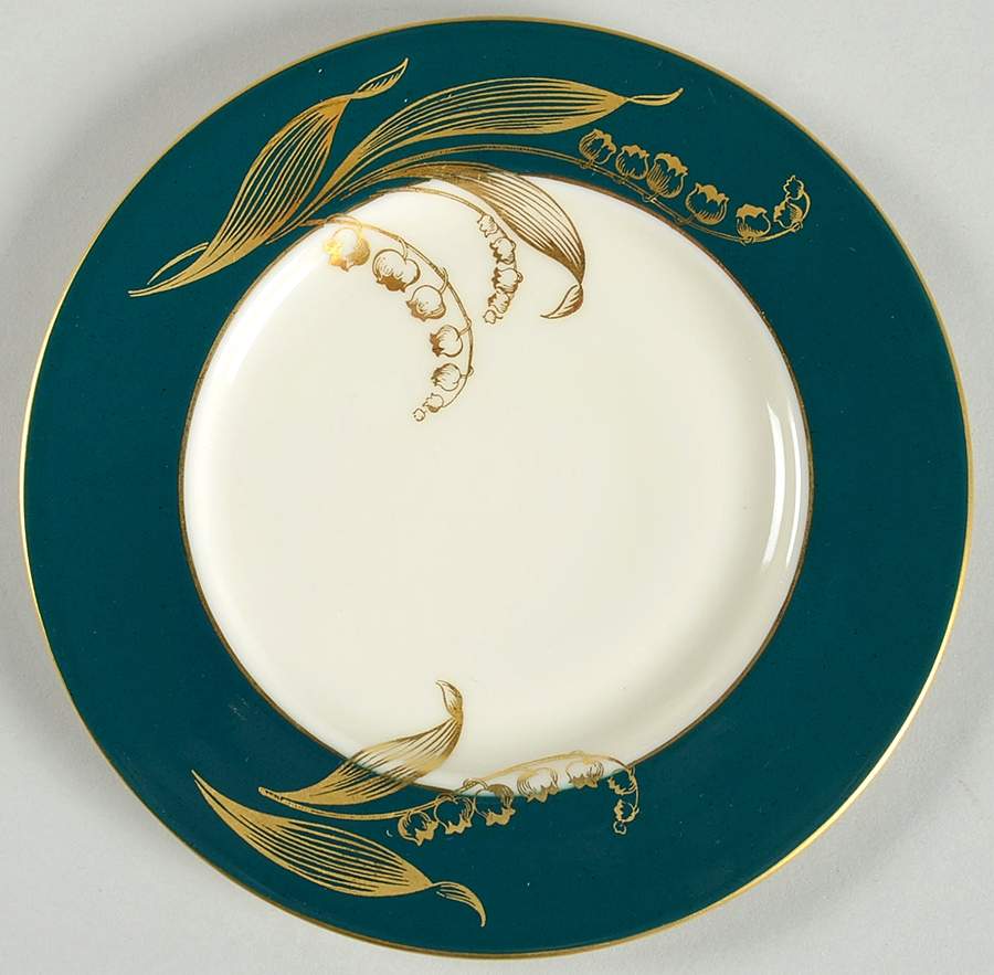 Valmere Green Bread & Butter Plate by Castleton (USA)-1