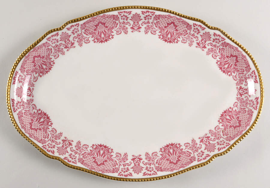 Victoria Rose 16" Oval Serving Platter by Castleton (USA)-1