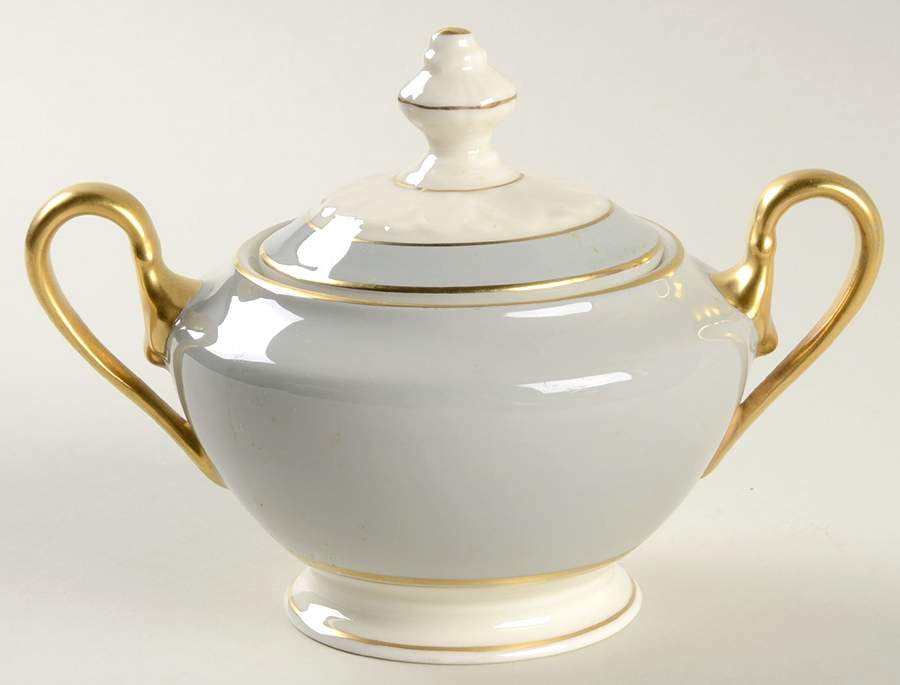 Windermere Grey Sugar Bowl & Lid by Castleton (USA)-1