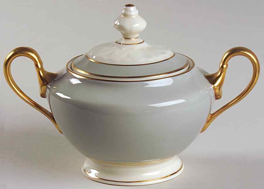 Windermere Grey Sugar Bowl & Lid by Castleton (USA)-1