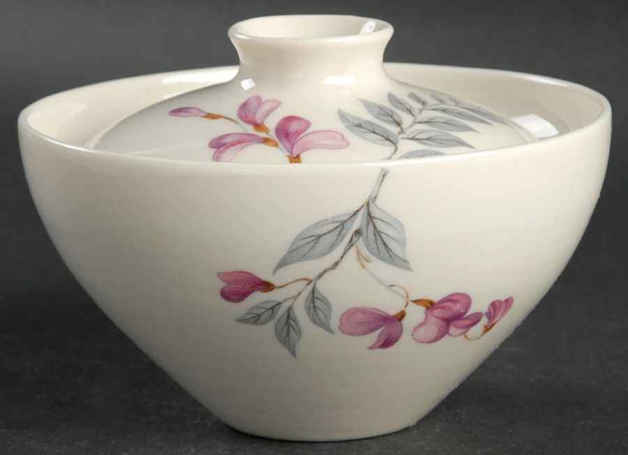 Wisteria Sugar Bowl & Lid by Castleton (USA)-1