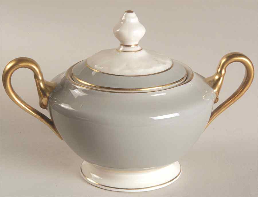 Woodmere Sugar Bowl & Lid by Castleton (USA)-1