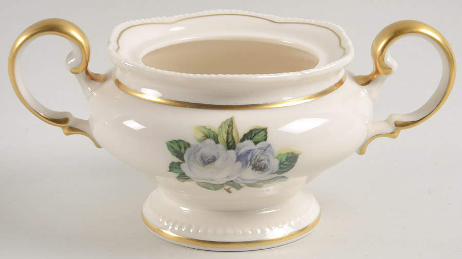 York Rose Sugar Bowl No Lid by Castleton (USA)-1