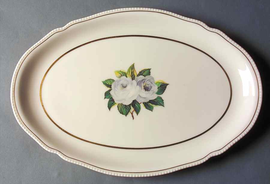 York Rose 16" Oval Serving Platter by Castleton (USA)-1