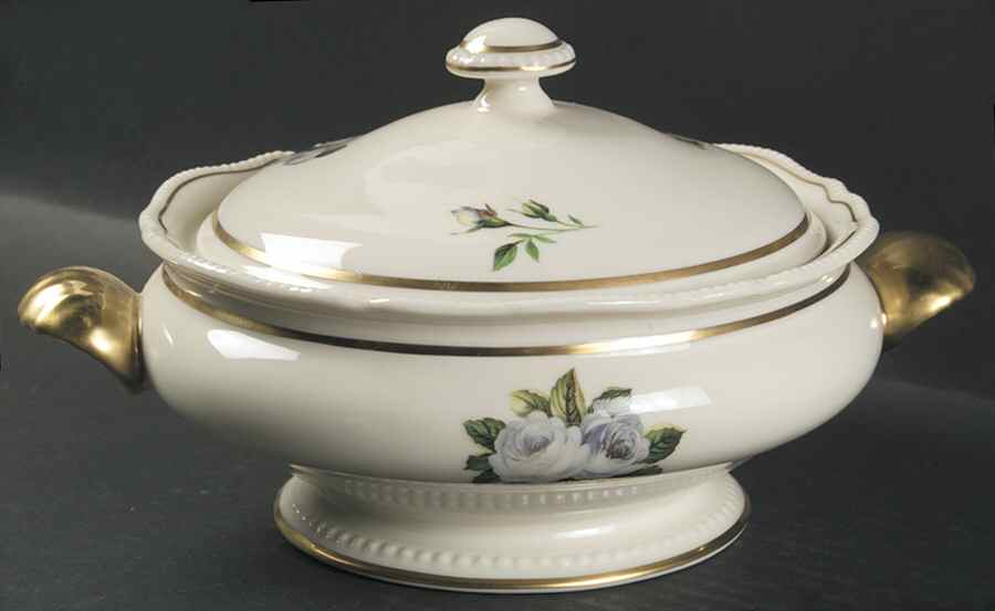 York Rose Round Covered Vegetable by Castleton (USA)-1