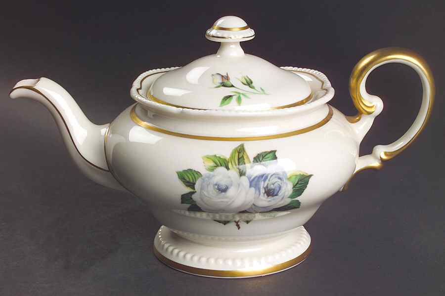 York Rose Teapot & Lid by Castleton (USA)-1