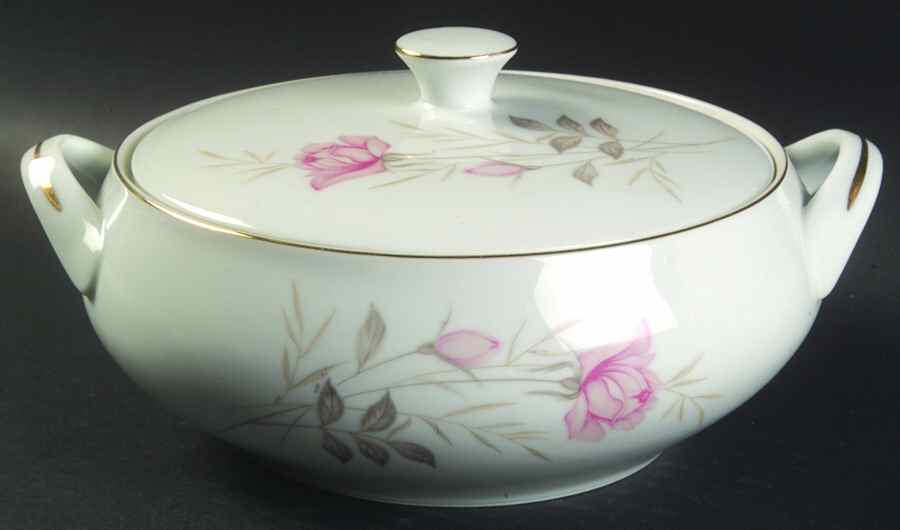 American Rose Round Covered Vegetable by Camelot-1