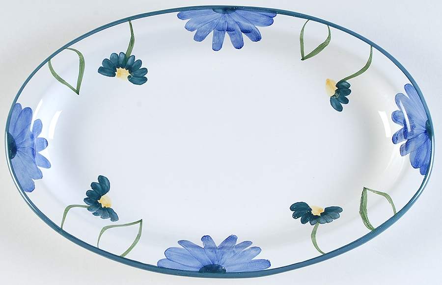 Arioso 14" Oval Serving Platter by Caleca-1