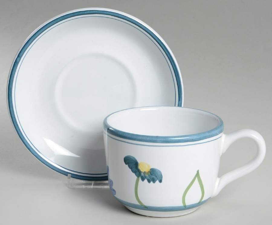 Arioso Breakfast Cup & Saucer Set by Caleca-1
