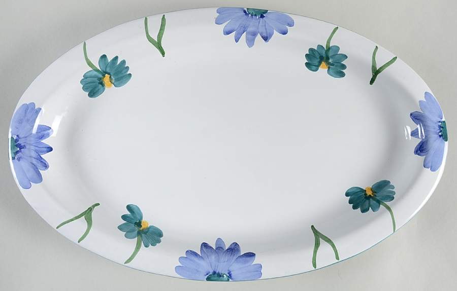 Arioso 18" Oval Serving Platter by Caleca-1