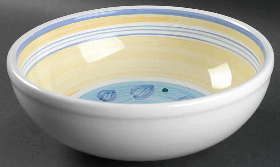 Azzurro 10" Round Vegetable Bowl by Caleca-1
