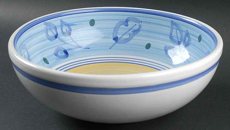 Azzurro 10" Large Salad Serving Bowl by Caleca-1
