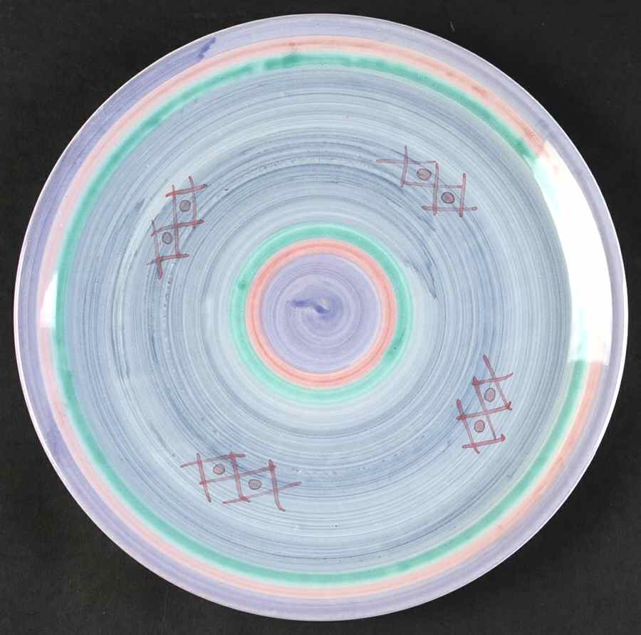 Marina (Blue&Lavender) Luncheon Plate by Caleca-1