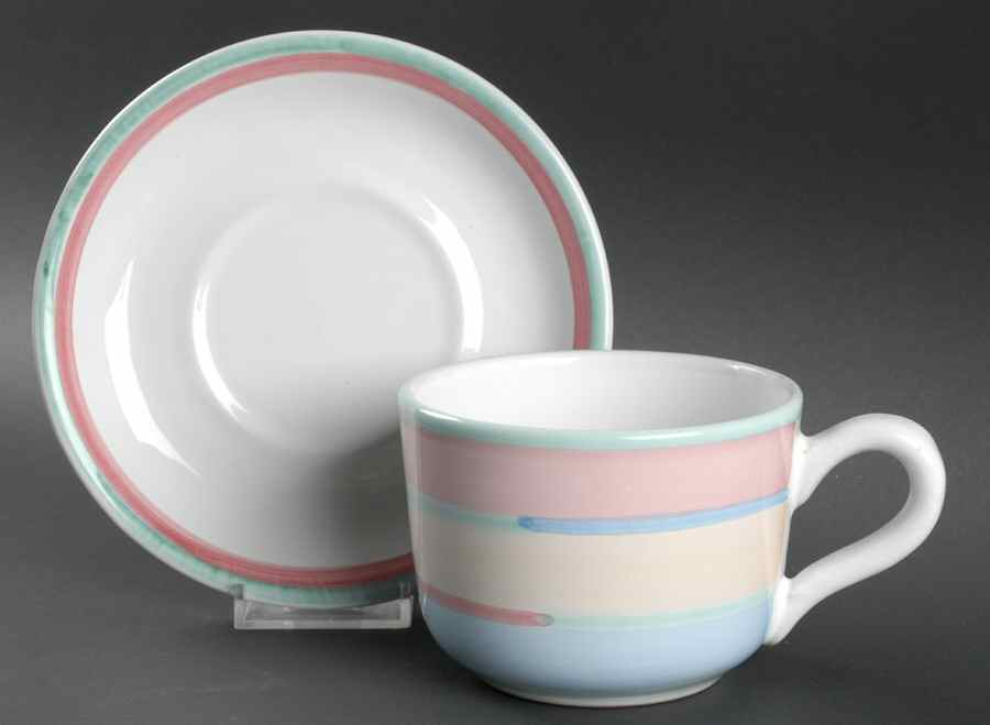 Cabana Oversized Cup & Saucer Set by Caleca-1