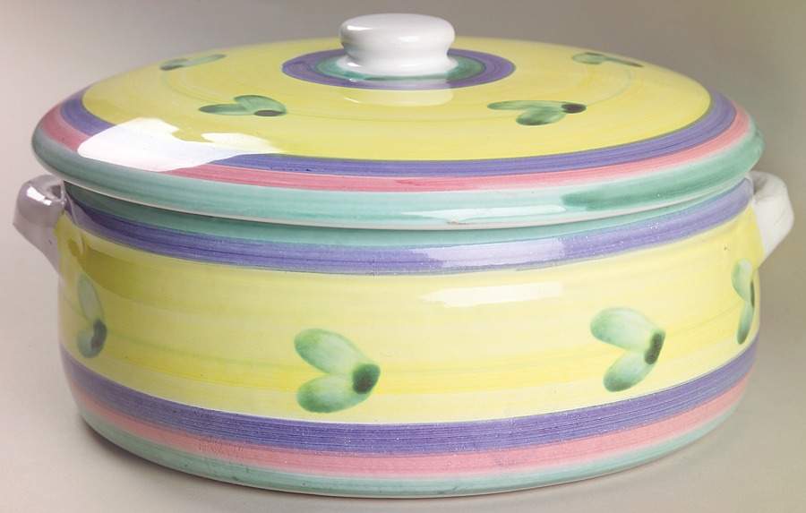 Carousel 2 Qt Round Covered Casserole by Caleca-1