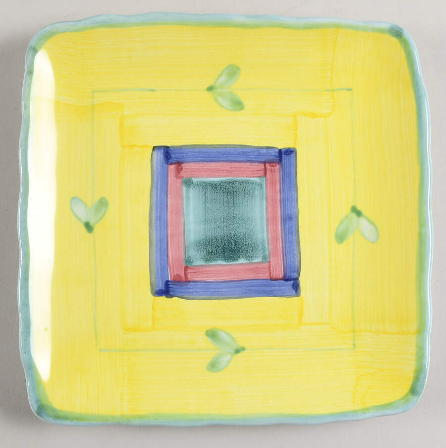 Carousel Square Salad Plate by Caleca-1