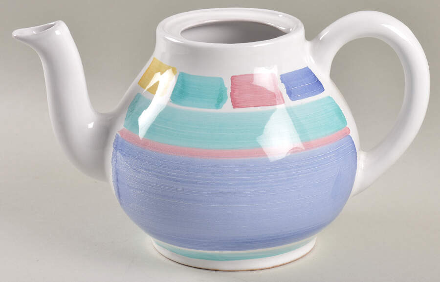 Color Blocks Teapot No Lid by Caleca-1