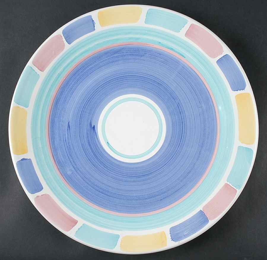 Color Blocks 16" Chop Plate (Round Platter) by Caleca-1
