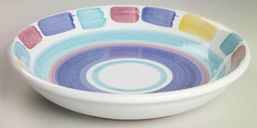 Color Blocks 8" Soup/Pasta Bowl by Caleca-1