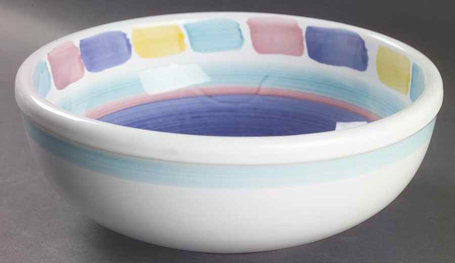 Color Blocks 8" Round Vegetable Bowl by Caleca-1