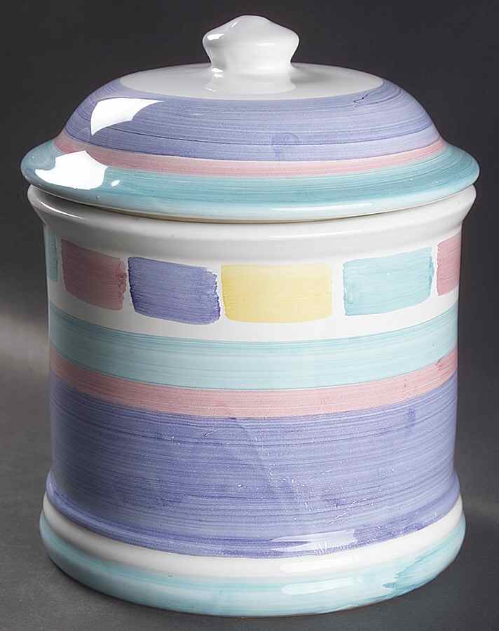 Color Blocks Large Canister & Lid by Caleca-1