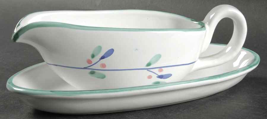 Cristina Gravy Boat & Underplate/Relish by Caleca-1