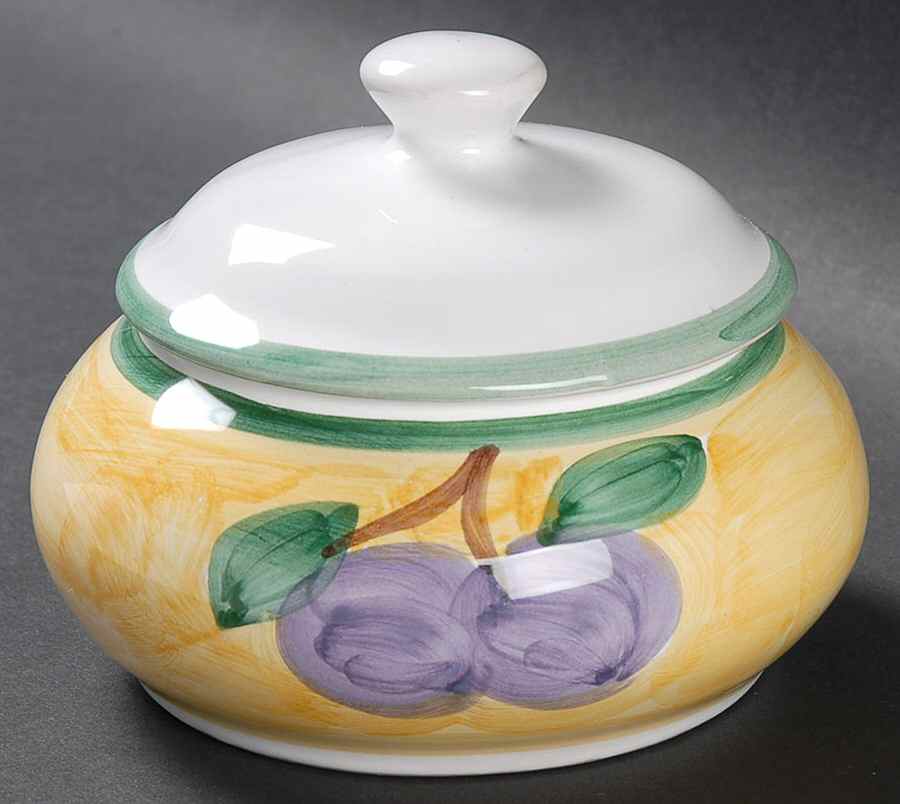 Frutta Sugar Bowl & Lid by Caleca-1