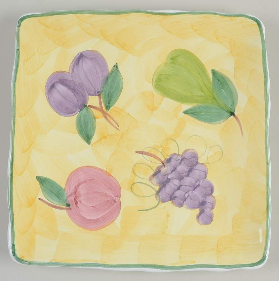 Frutta Square Luncheon Plate by Caleca-1