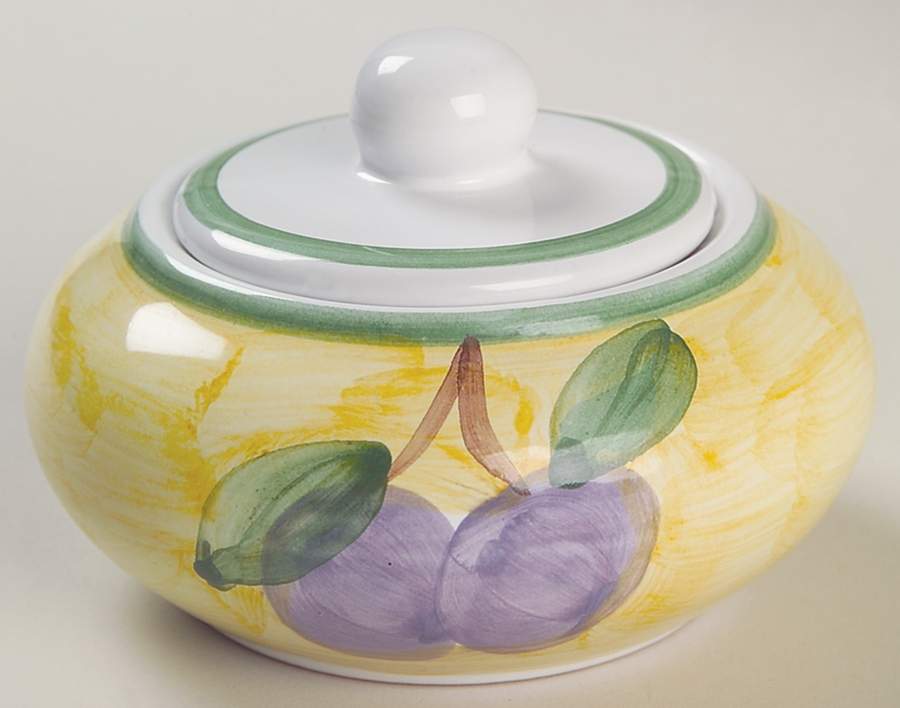 Frutta Sugar Bowl & Lid by Caleca-1