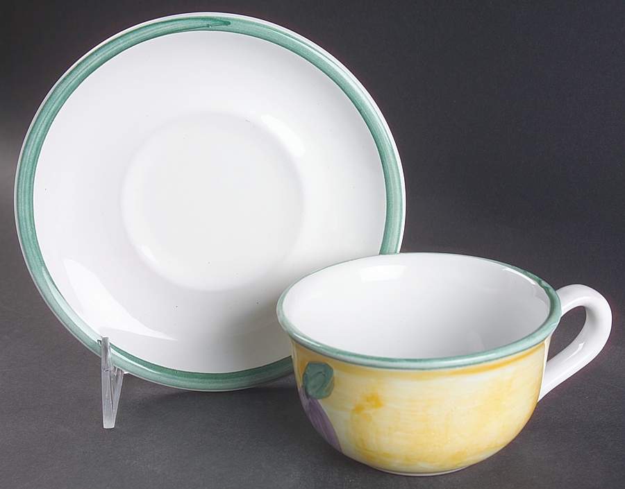 Frutta Flat Cup & Saucer Set by Caleca-1