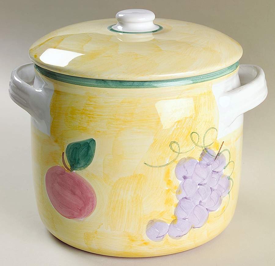 Frutta Bean Pot & Lid by Caleca-1