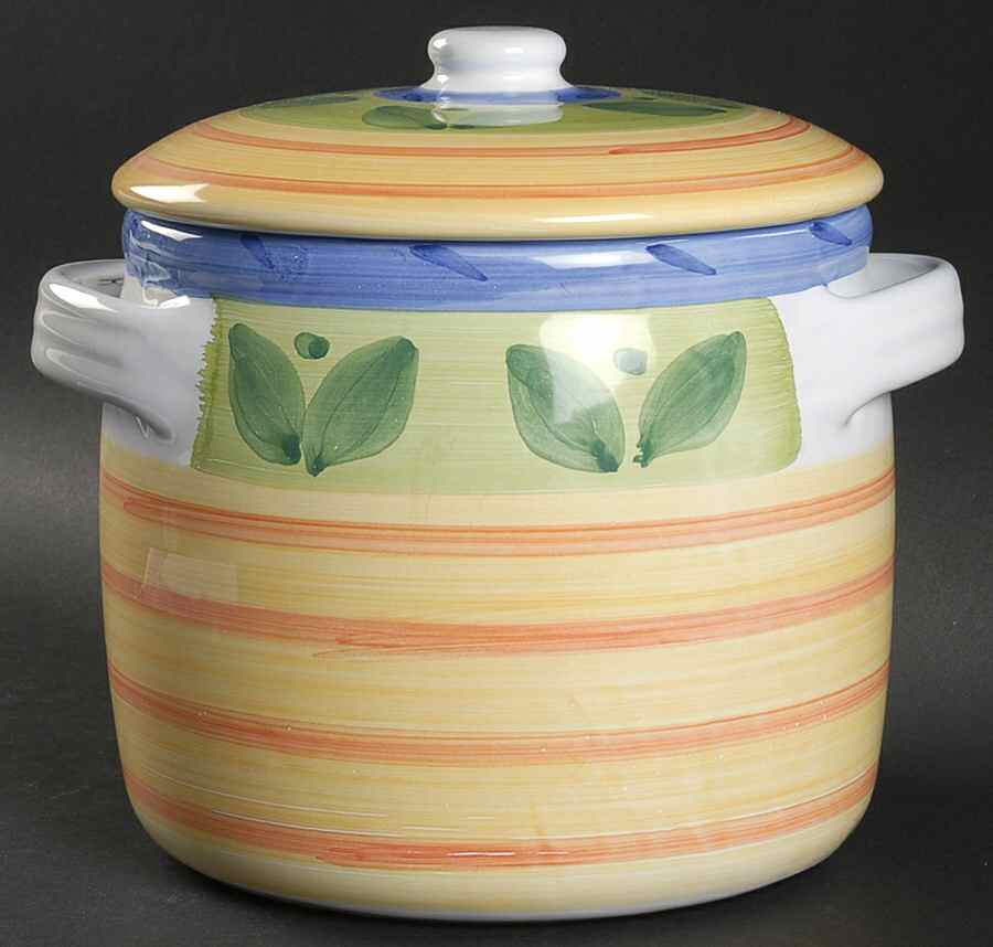 Girasole Bean Pot & Lid by Caleca-1