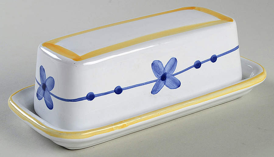 Marina (Blue&Yellow) 1/4 Lb Covered Butter by Caleca-1