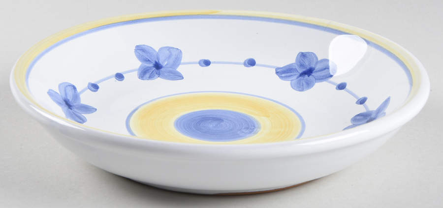 Marina (Blue&Yellow) Coupe Soup Bowl by Caleca-1