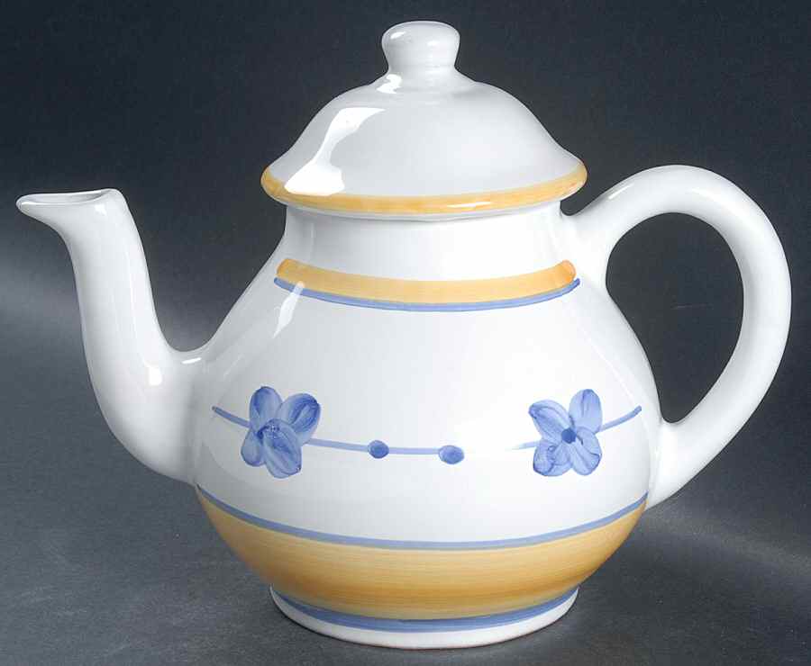 Marina (Blue&Yellow) Teapot & Lid by Caleca-1