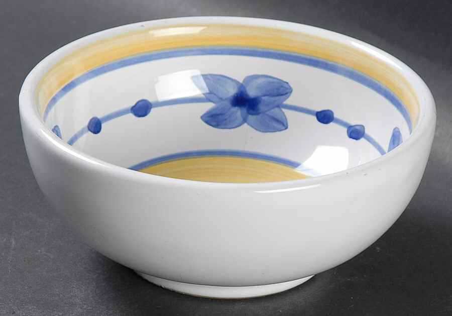 Marina (Blue&Yellow) Fruit/Dessert (Sauce) Bowl by Caleca-1