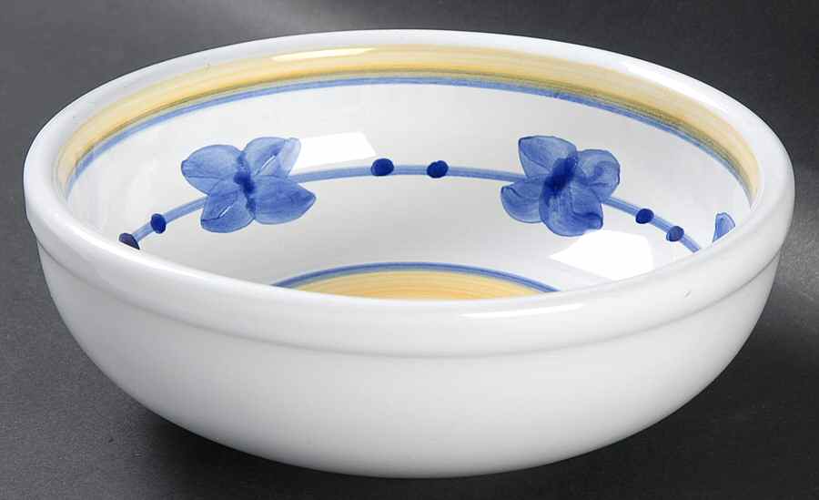 Marina (Blue&Yellow) Coupe Cereal Bowl by Caleca-1