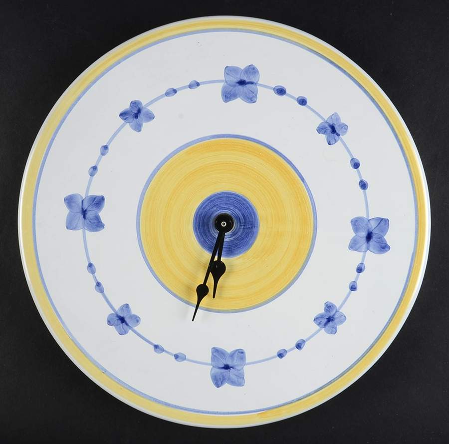 Marina (Blue&Yellow) Clock Plate by Caleca-1