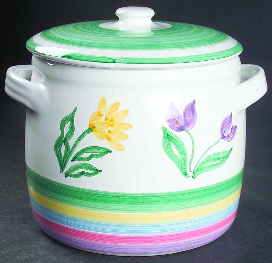 Meadow Bean Pot & Lid by Caleca-1