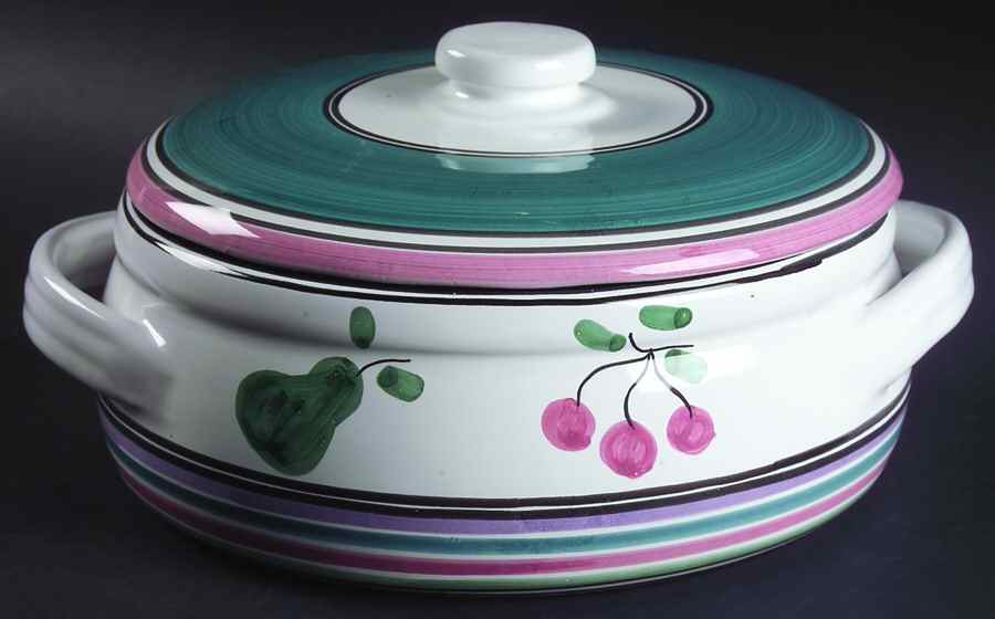 Orchard 2 Qt Round Covered Casserole by Caleca-1