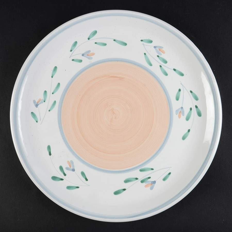 Peach Garland 12" Chop Plate (Round Platter) by Caleca-1