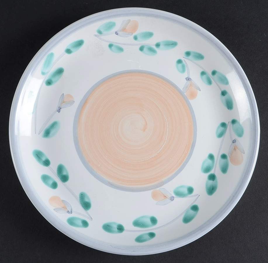 Peach Garland Salad Plate by Caleca-1